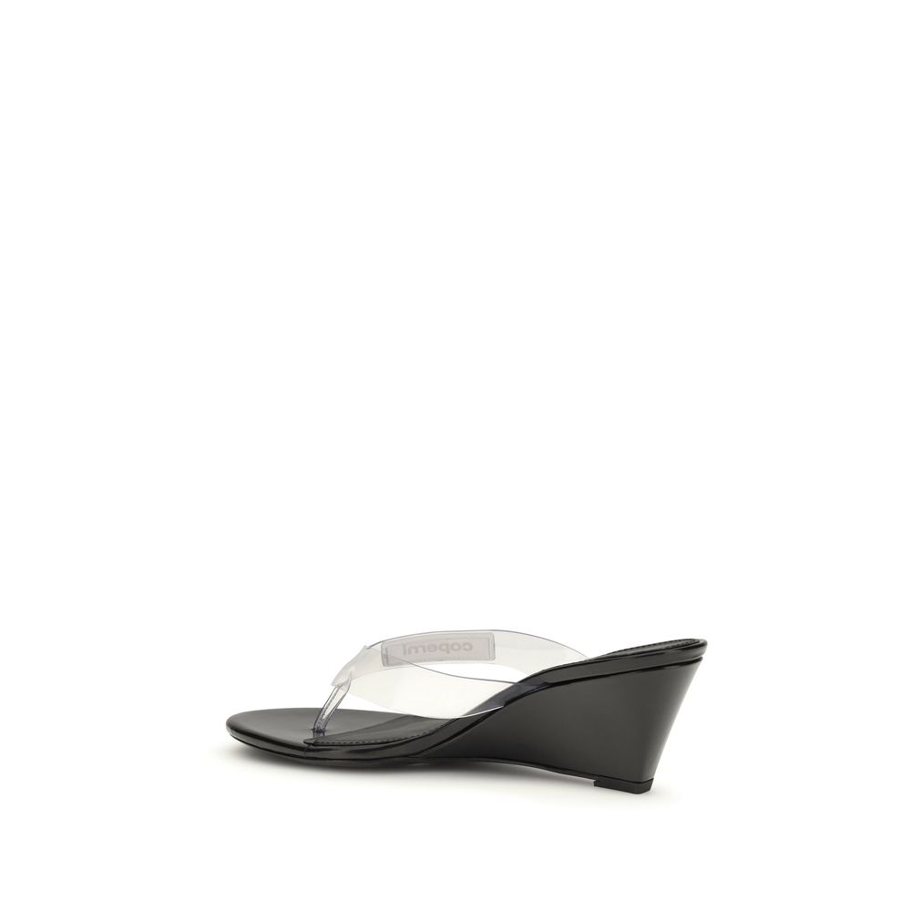 Coperni Black Pvc Flip-Flop Sandals - Image 3