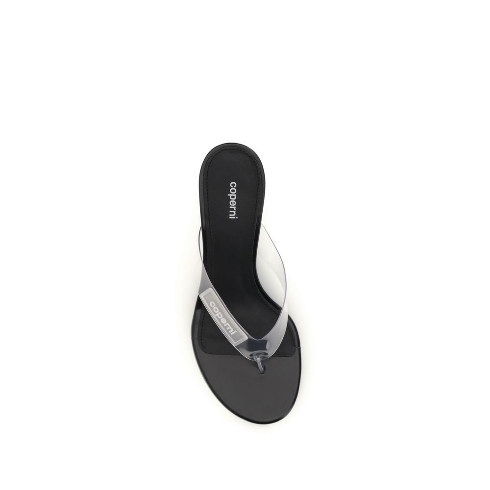 Coperni Black Pvc Flip-Flop Sandals - Image 4