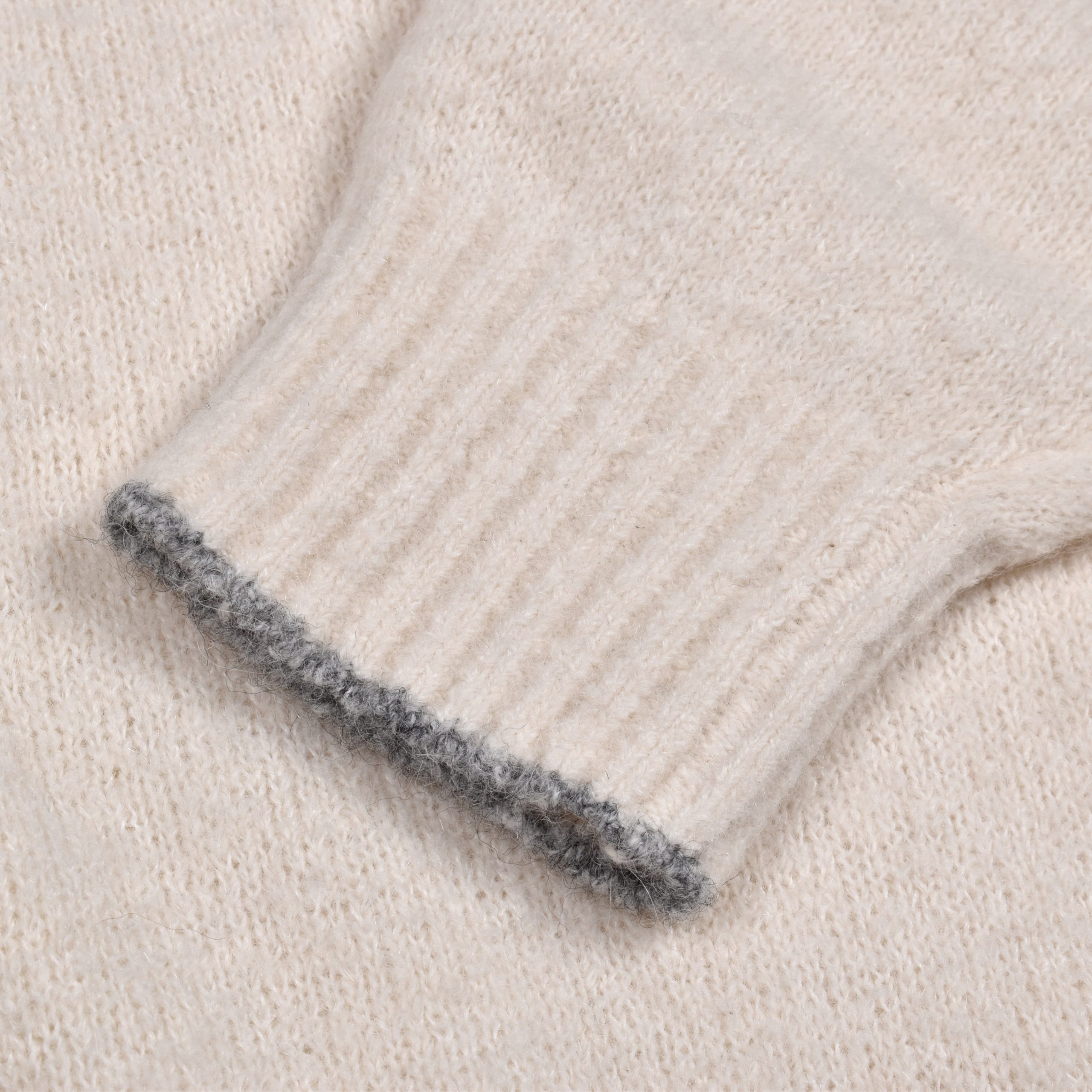 Brunello Cucinelli White Leather Turtleneck - Image 3