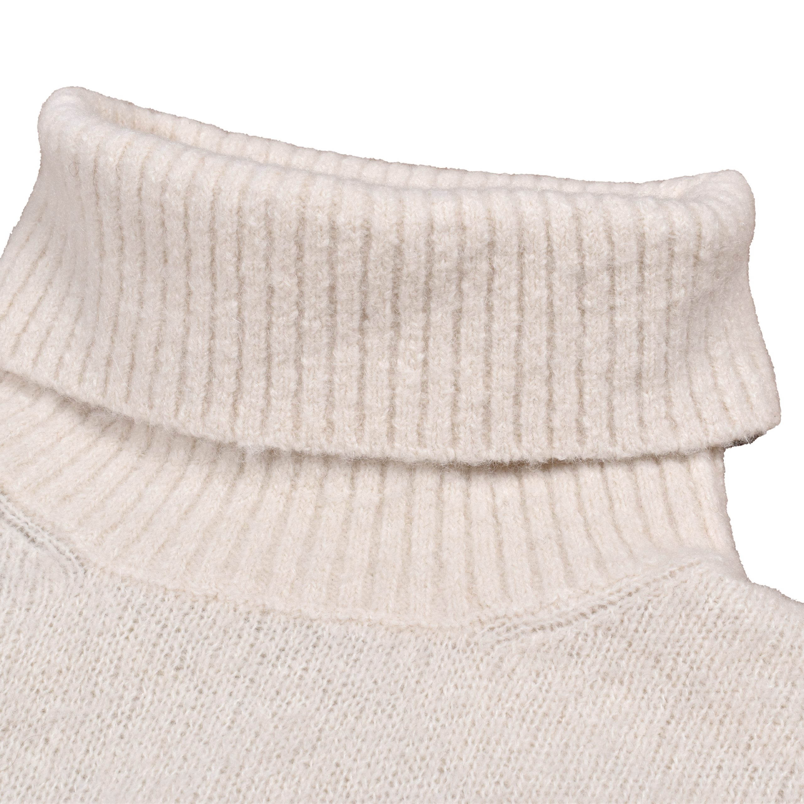 Brunello Cucinelli White Leather Turtleneck - Image 4