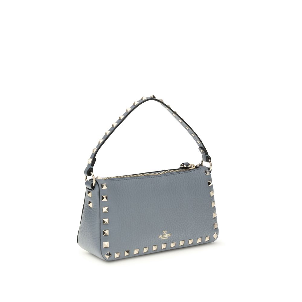 Valentino Garavani Blue Calf Leather Bos Taurus Shoulder Bag - Image 3