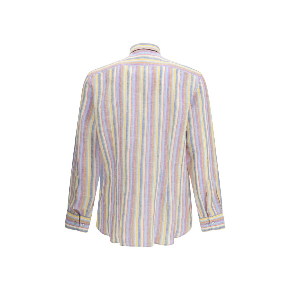 Etro Multicolor Linen Pattern Shirt - Image 2
