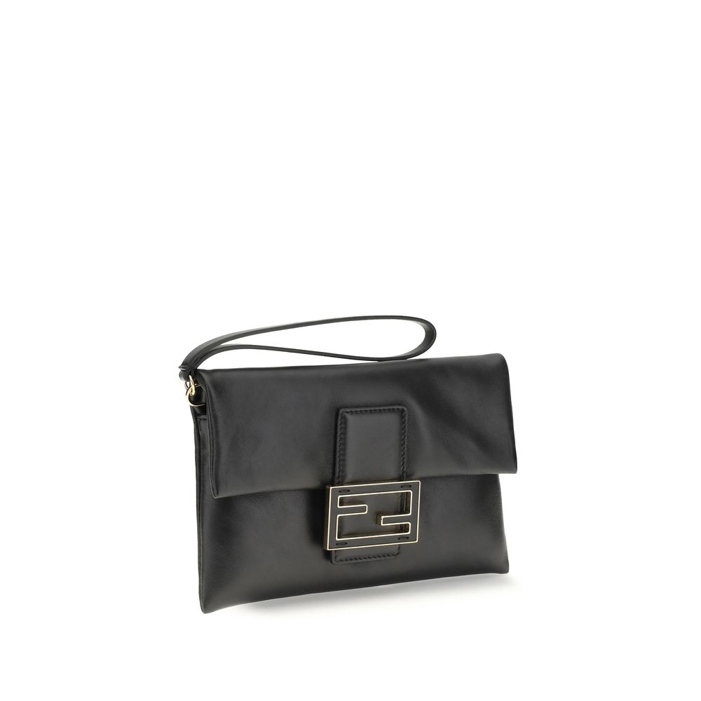 Fendi Black Lamb Ovis Aries Aries Clutch Bag - Image 2
