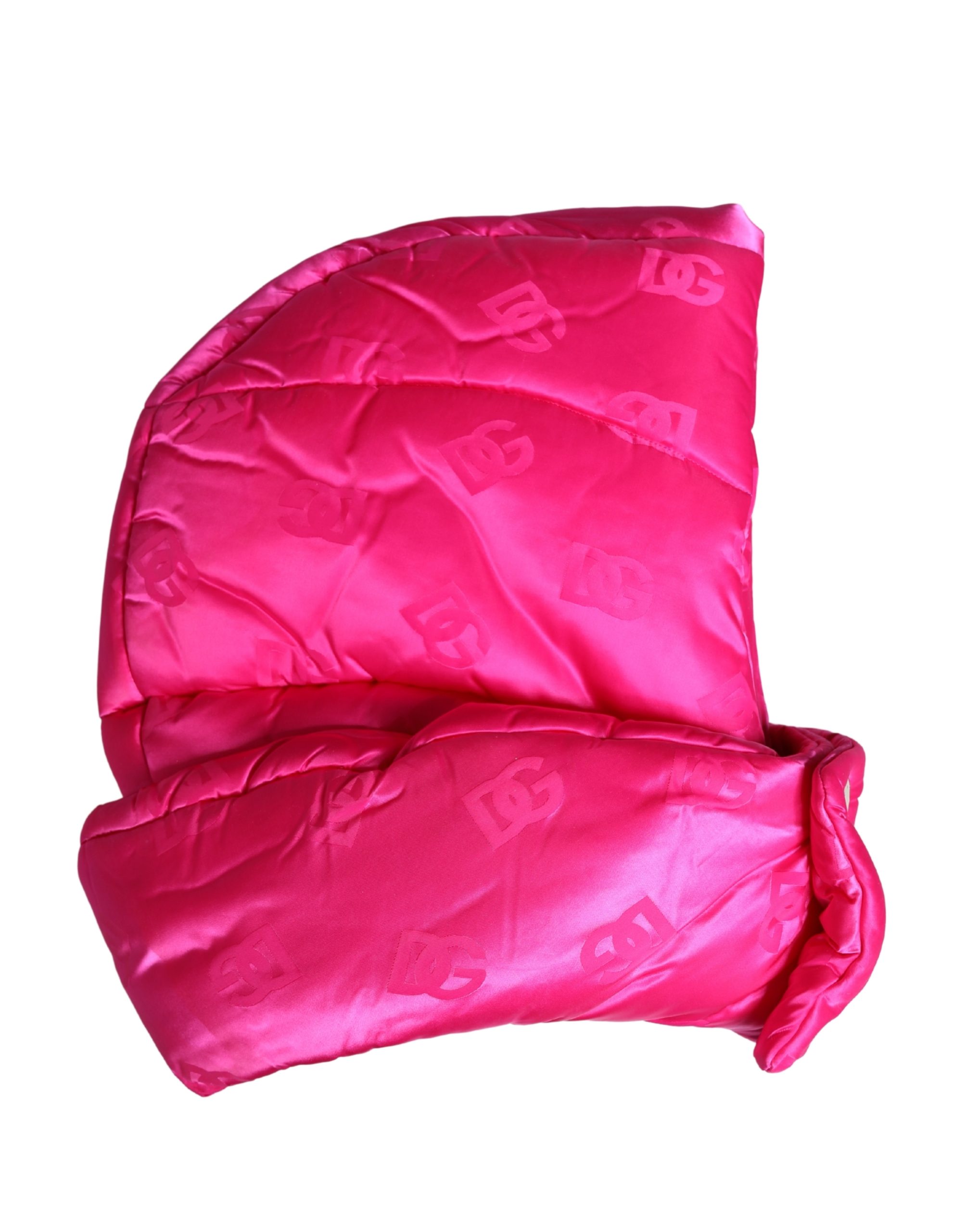 Dolce & Gabbana Men Pink Logo Print Whole Head Wrap Capello Hat - Image 2