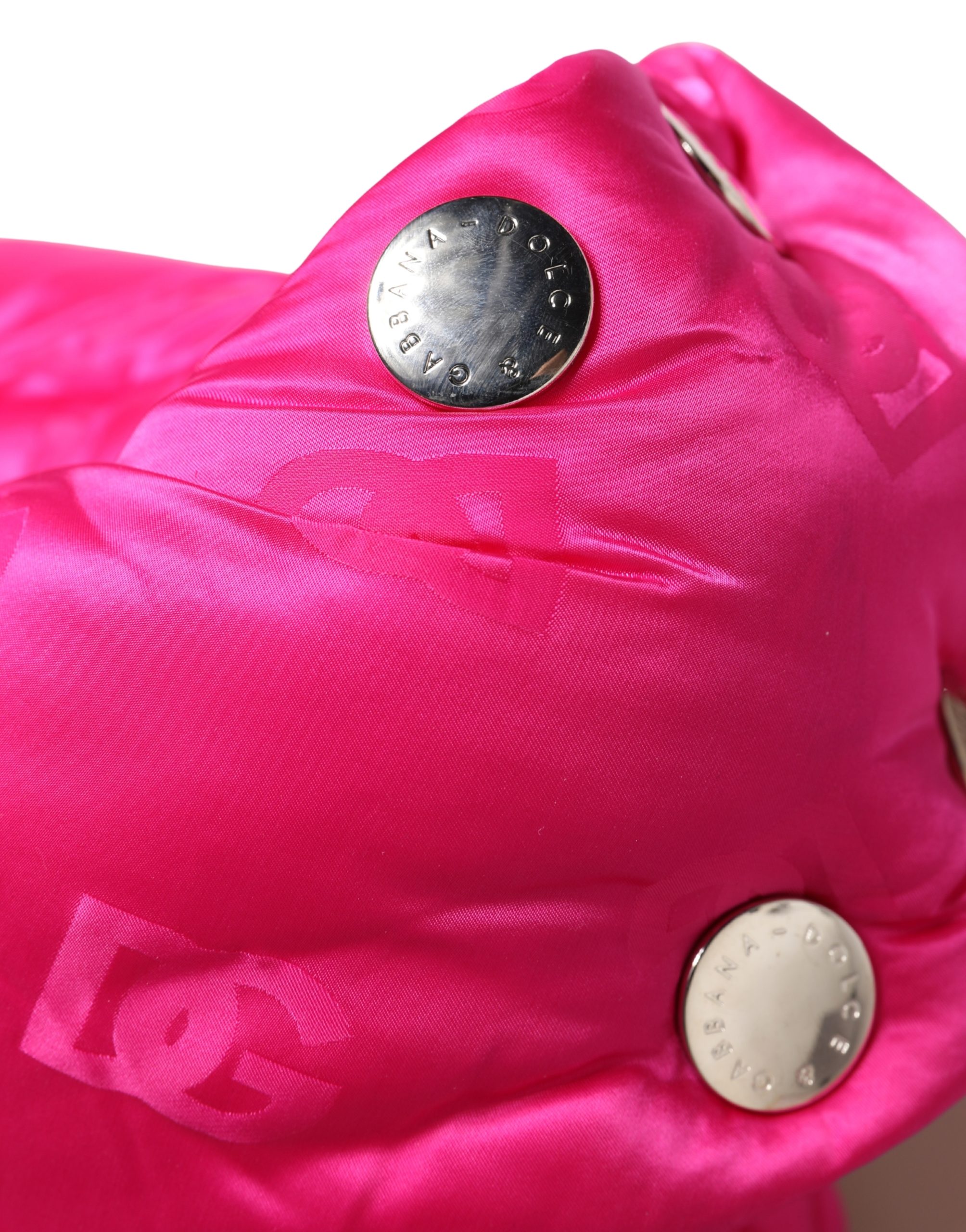 Dolce & Gabbana Men Pink Logo Print Whole Head Wrap Capello Hat - Image 4