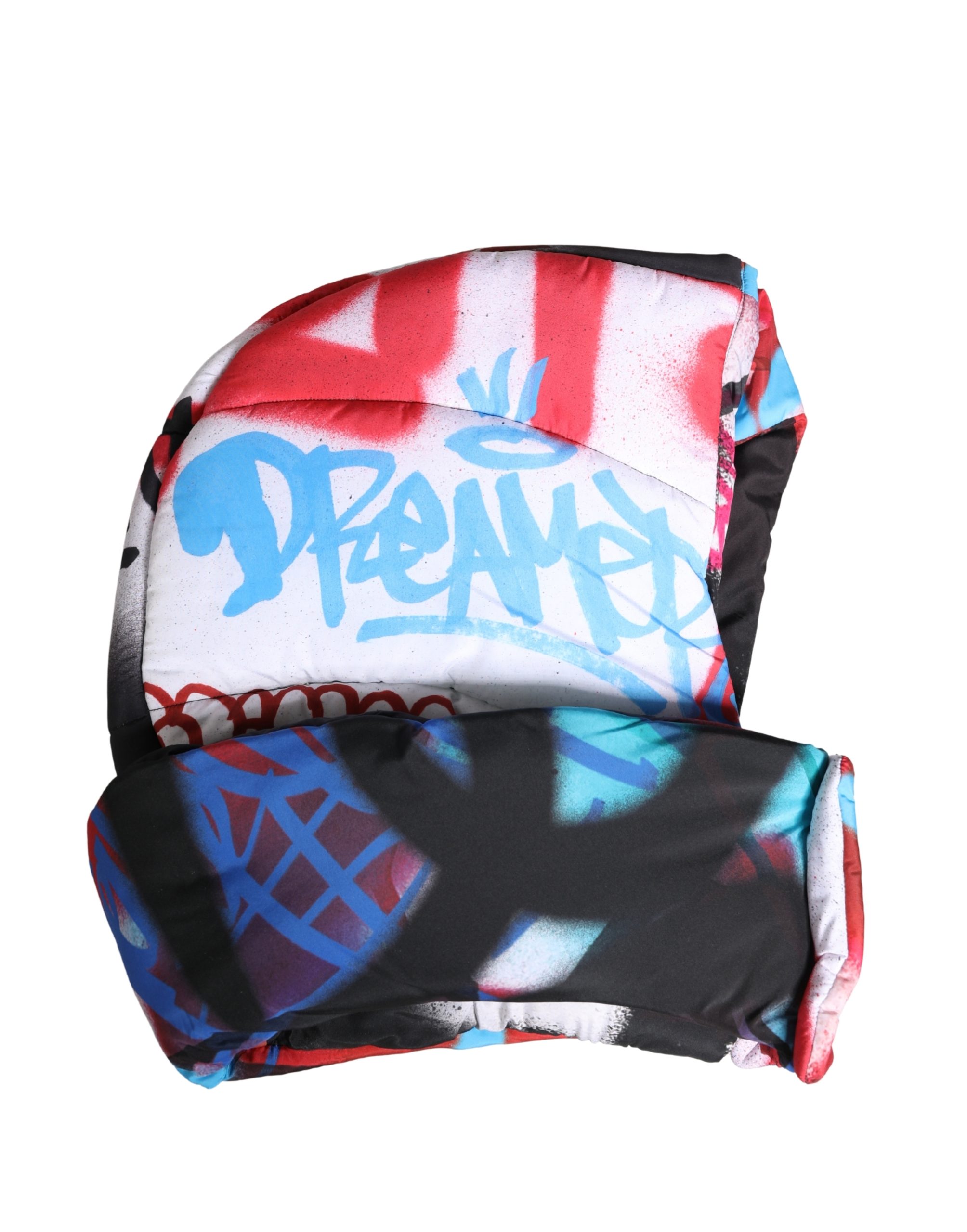 Dolce & Gabbana Multicolor Graffiti Whole Head Wrap Capello Hat - Image 2