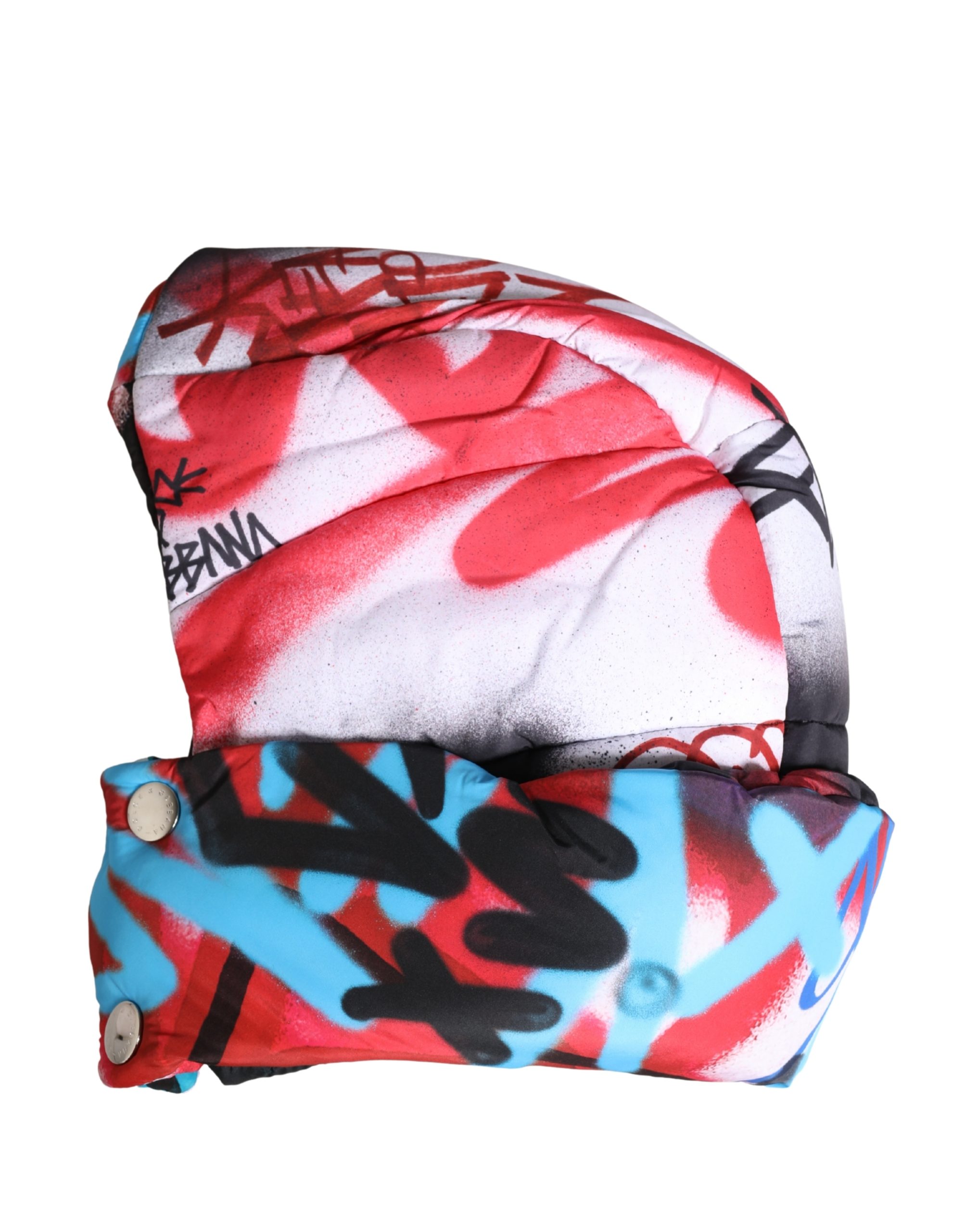 Dolce & Gabbana Multicolor Graffiti Whole Head Wrap Capello Hat - Image 3