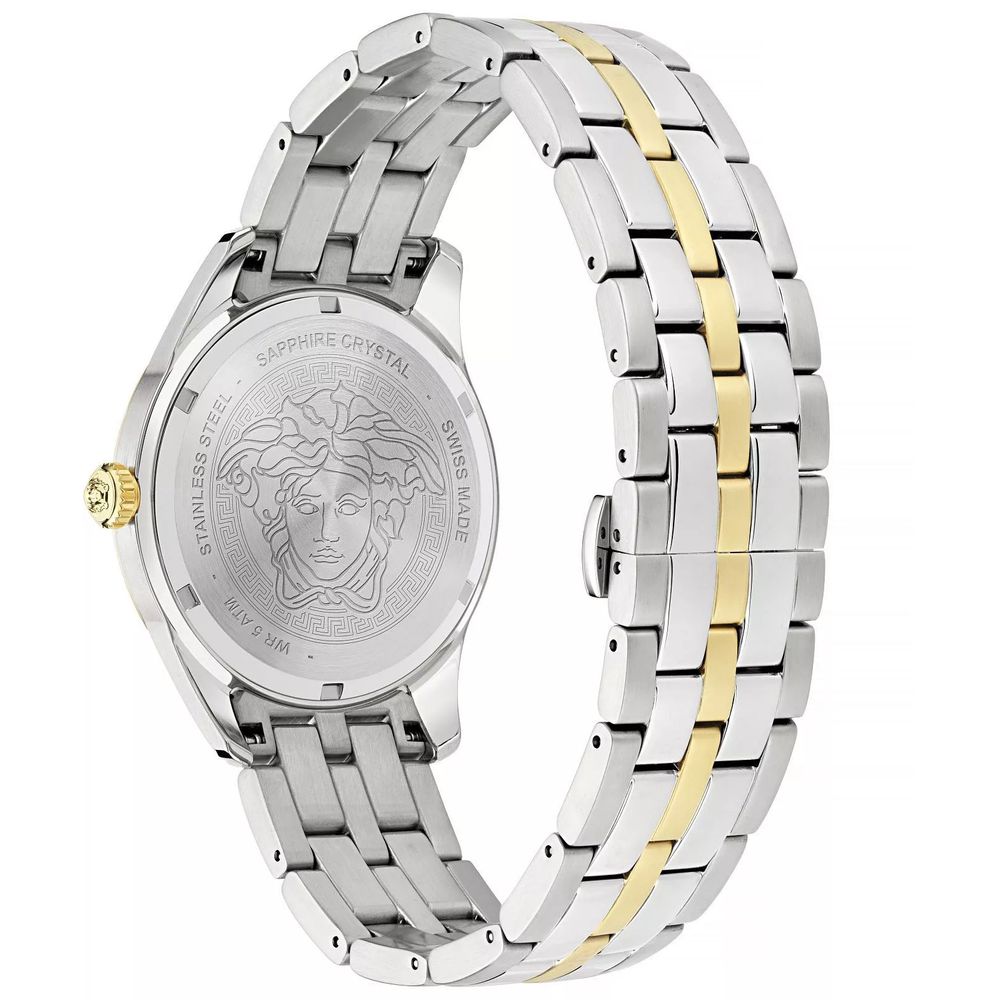 Versace Gray Stainless Steel Dress Watch - Image 2