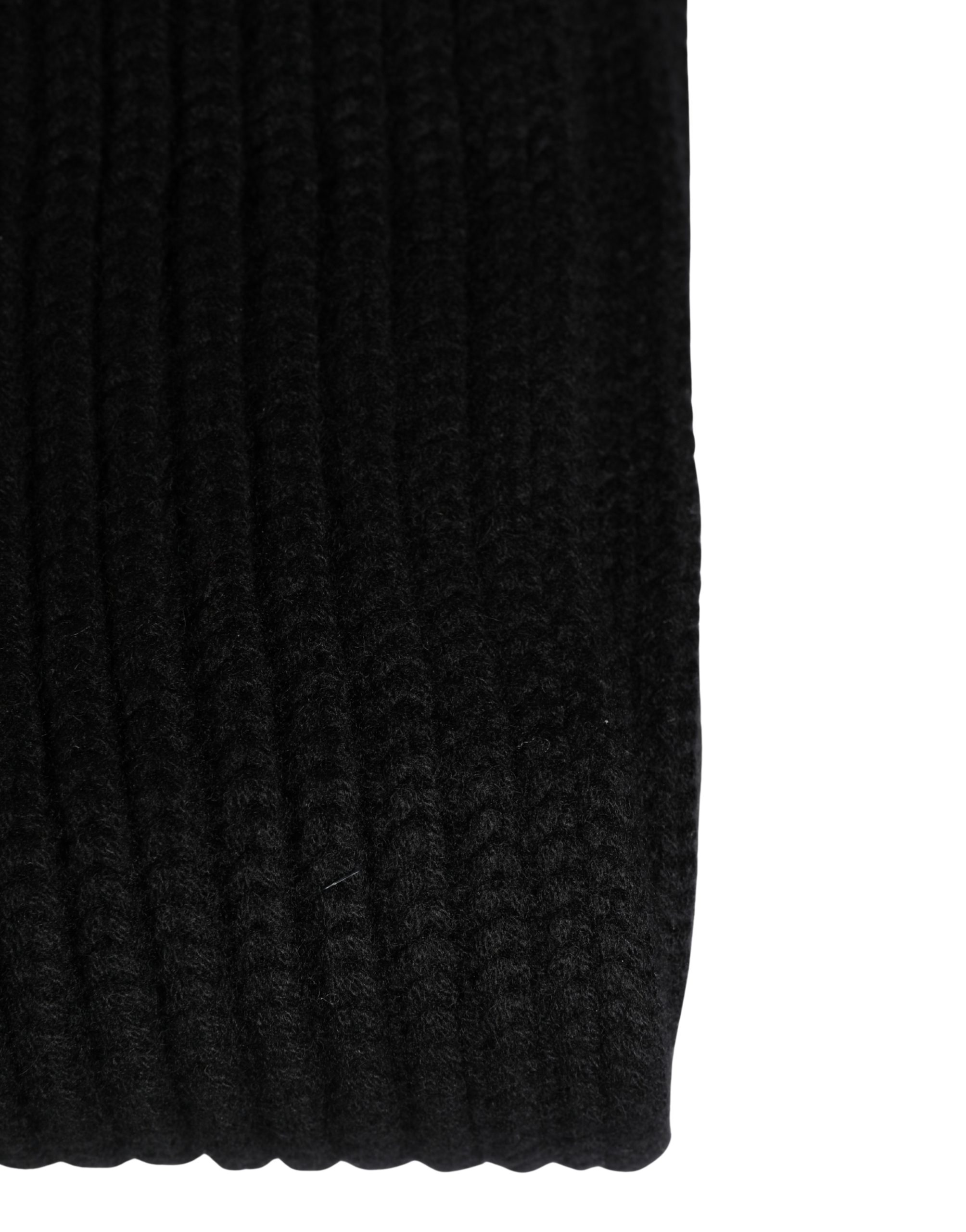 Dolce & Gabbana Black Cashmere Knitted Men Neck Warmer One Size Scarf - Image 3