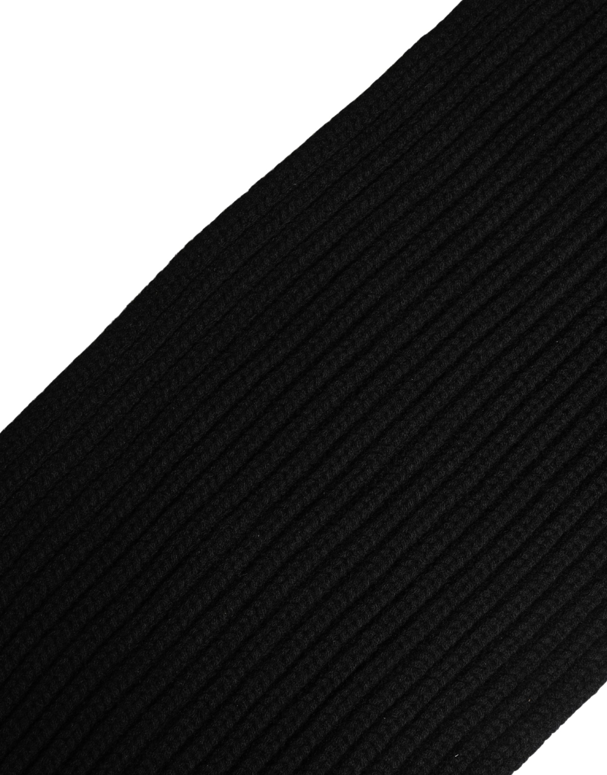 Dolce & Gabbana Black Cashmere Knitted Men Neck Warmer One Size Scarf - Image 5