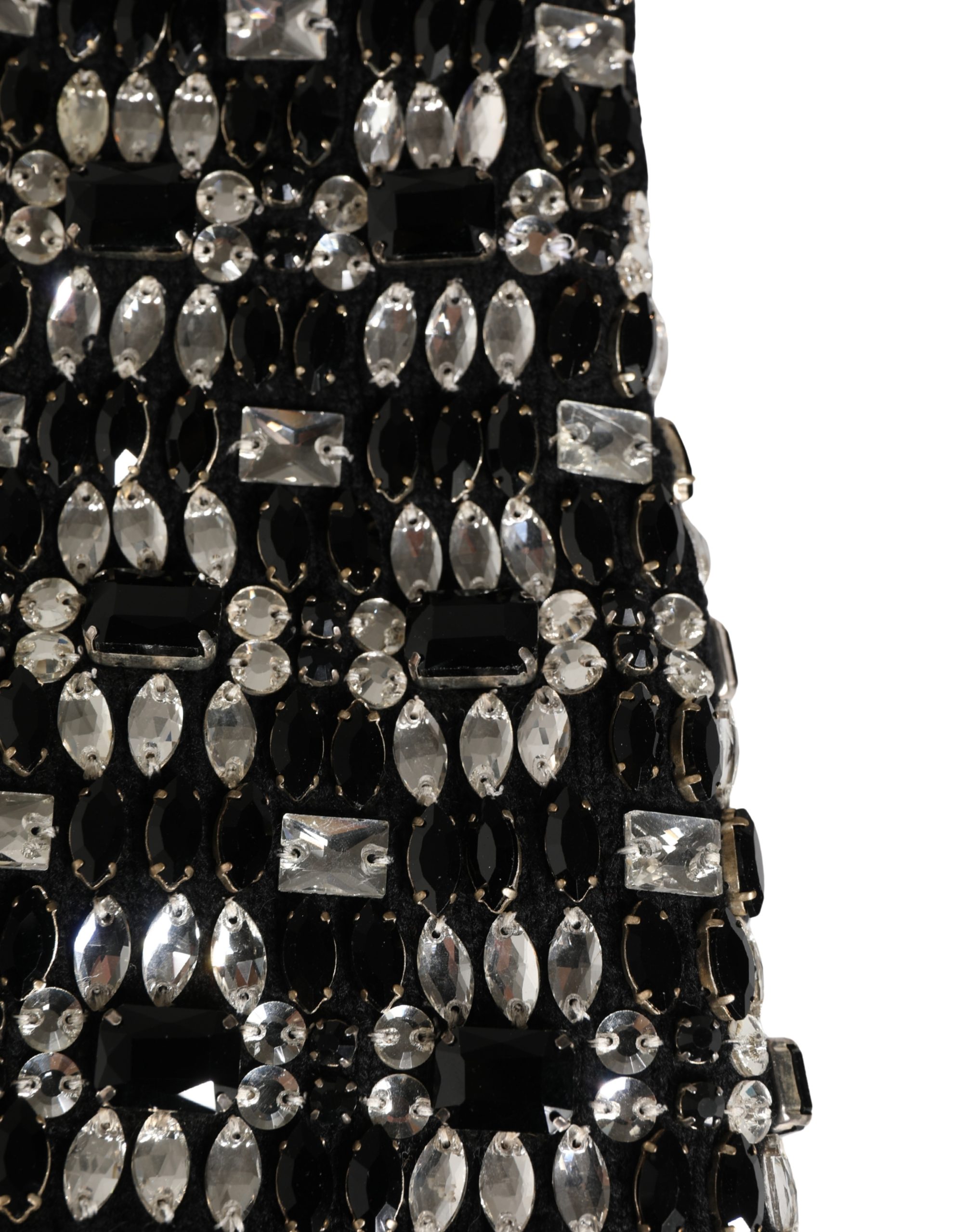 Dolce & Gabbana Black Wool Crystal Embellished Balaclava Hat - Image 3