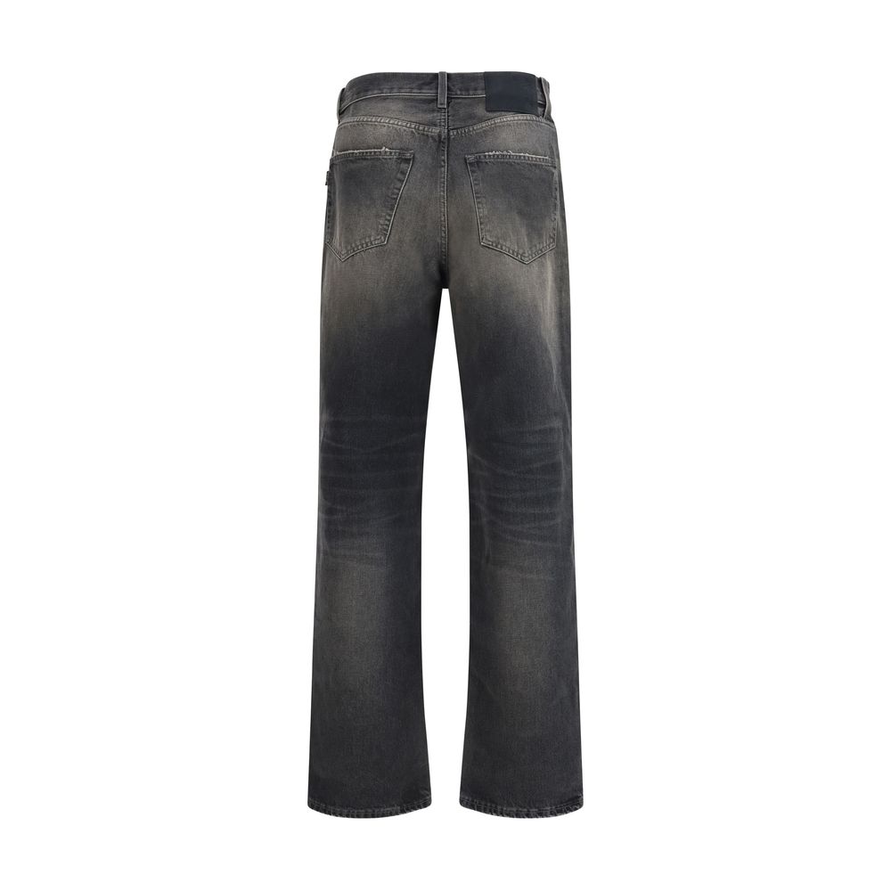Haikure Black Cotton Relaxed Fit Jeans - Image 2