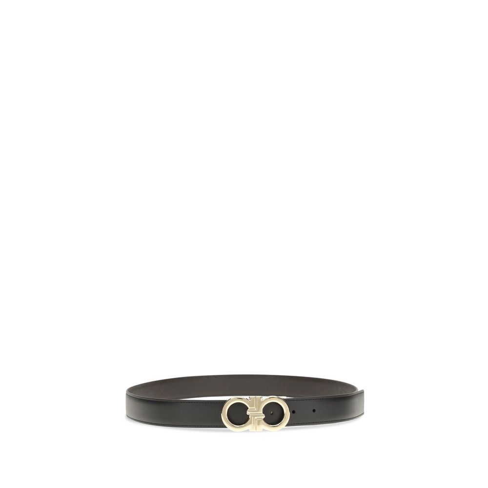 Ferragamo Black Calf Leather Bos Taurus Regular Belt - Image 2