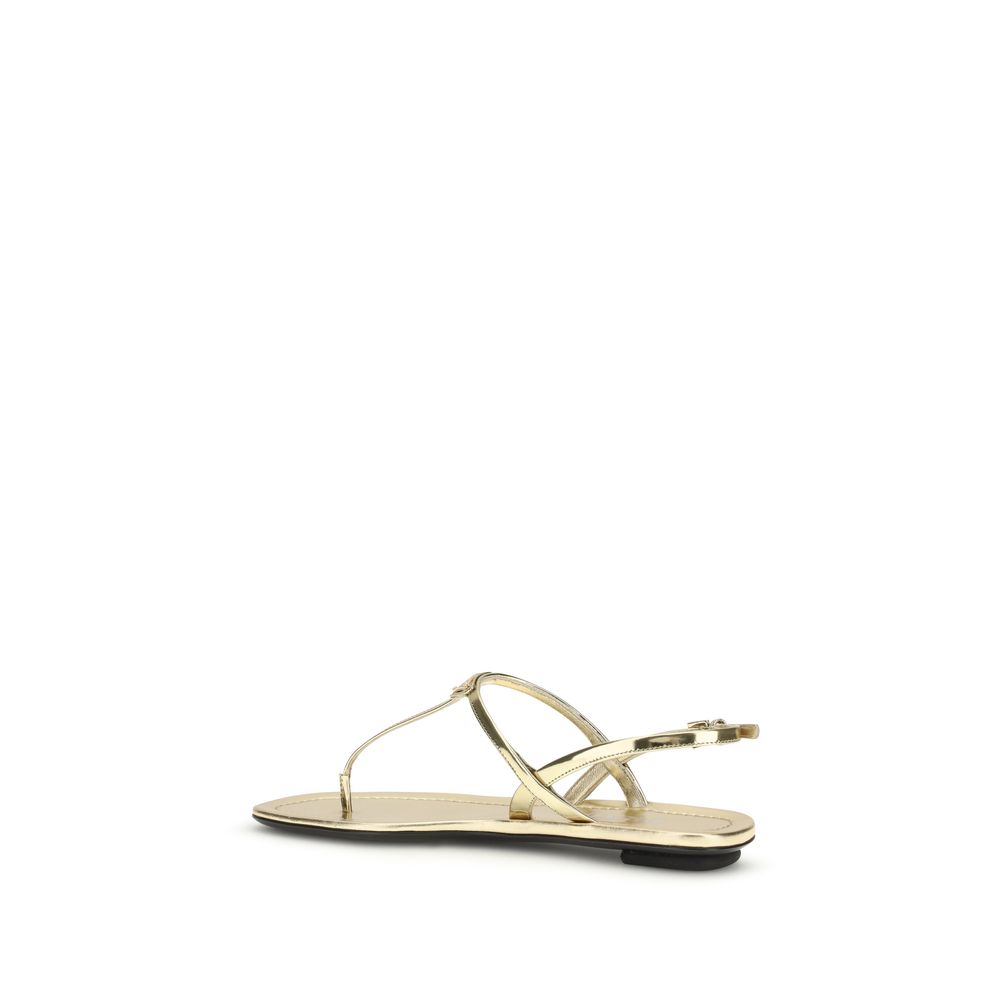 Prada Silver Calf Leather Bos Taurus Flat Sandals - Image 3