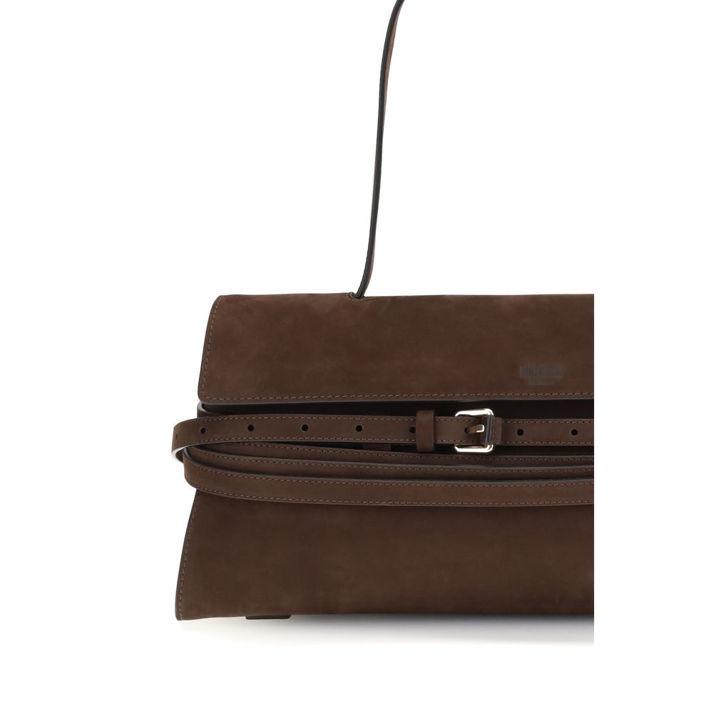 Moschino Brown Calf Leather Bos Taurus Shoulder Bag - Image 4