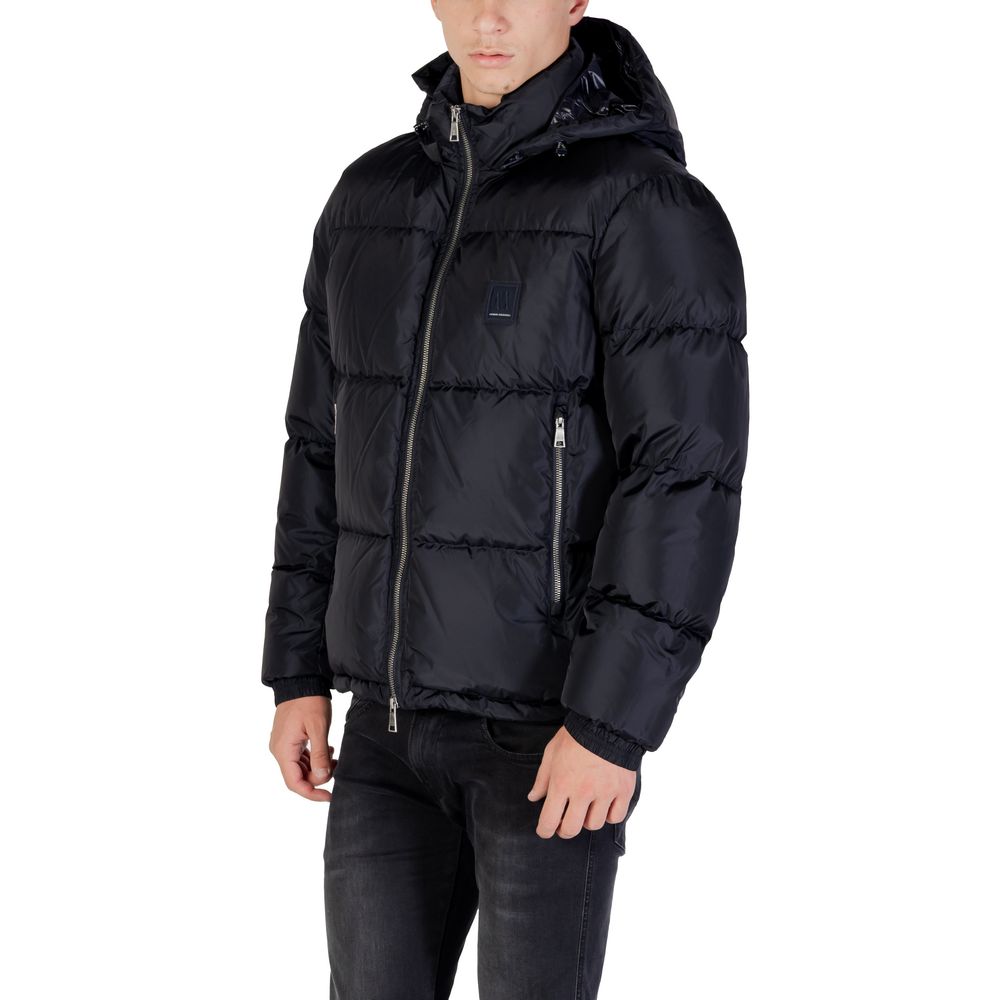 Armani Exchange Blue Polyamide Coat - Image 4