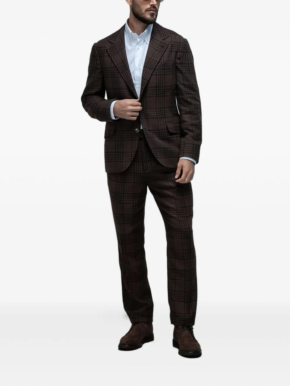 Brunello Cucinelli Brown Wool Two-Piece Suit - Image 2