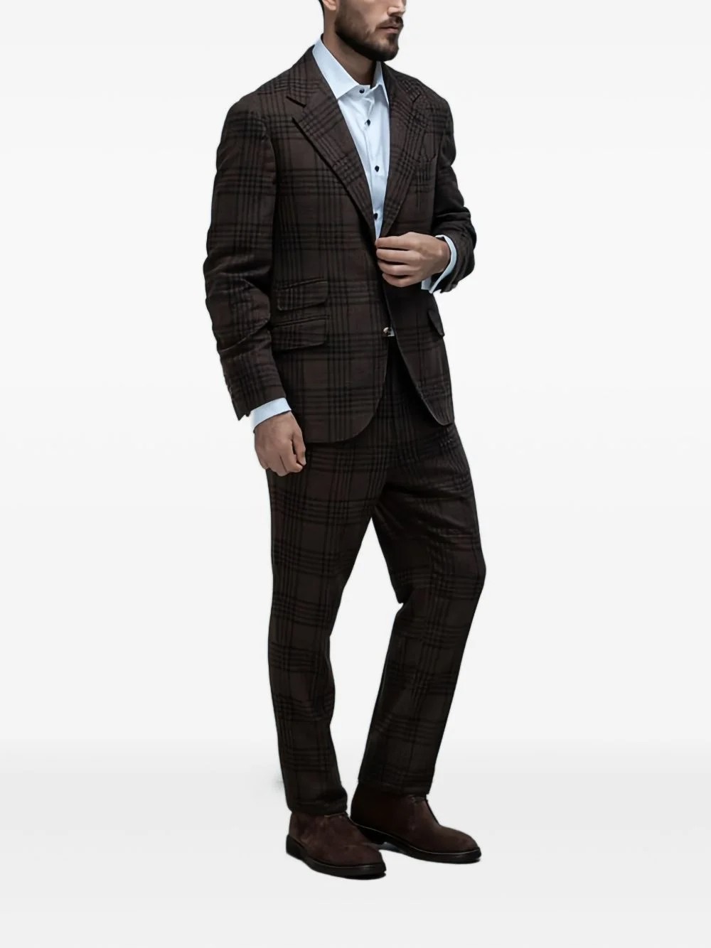 Brunello Cucinelli Brown Wool Two-Piece Suit - Image 3