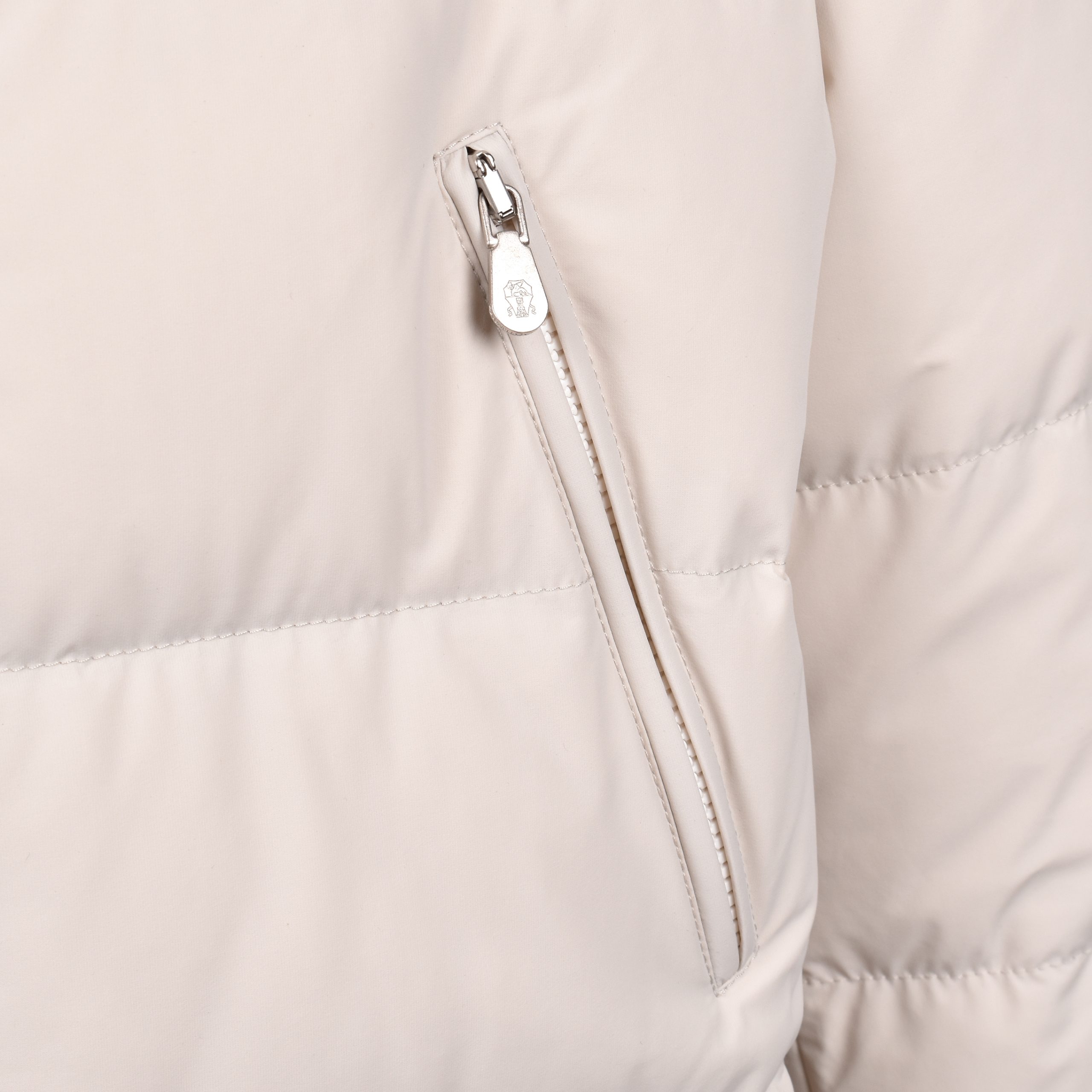 Brunello Cucinelli White Polyamide Full-Length Jacket - Image 3