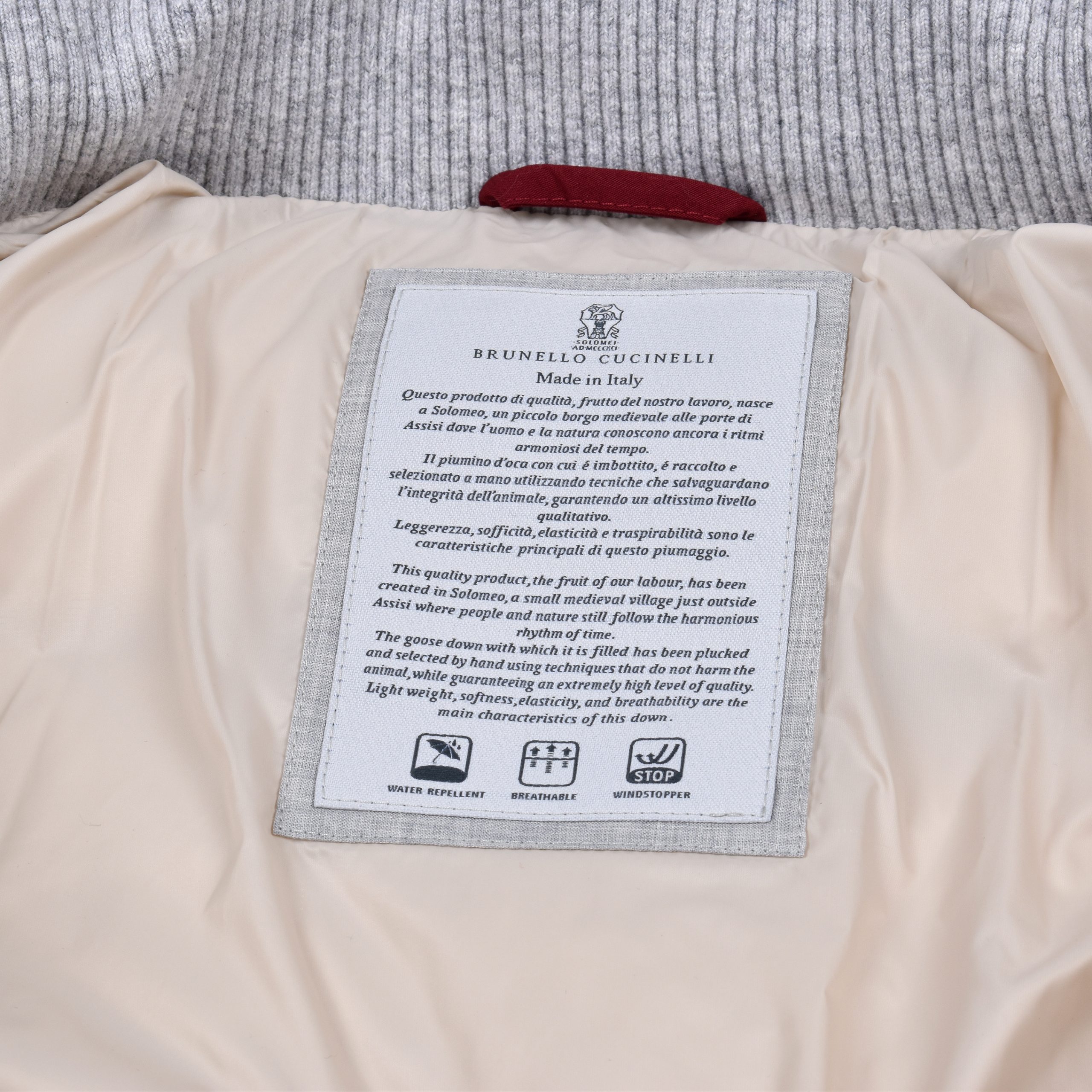 Brunello Cucinelli White Polyamide Full-Length Jacket - Image 5