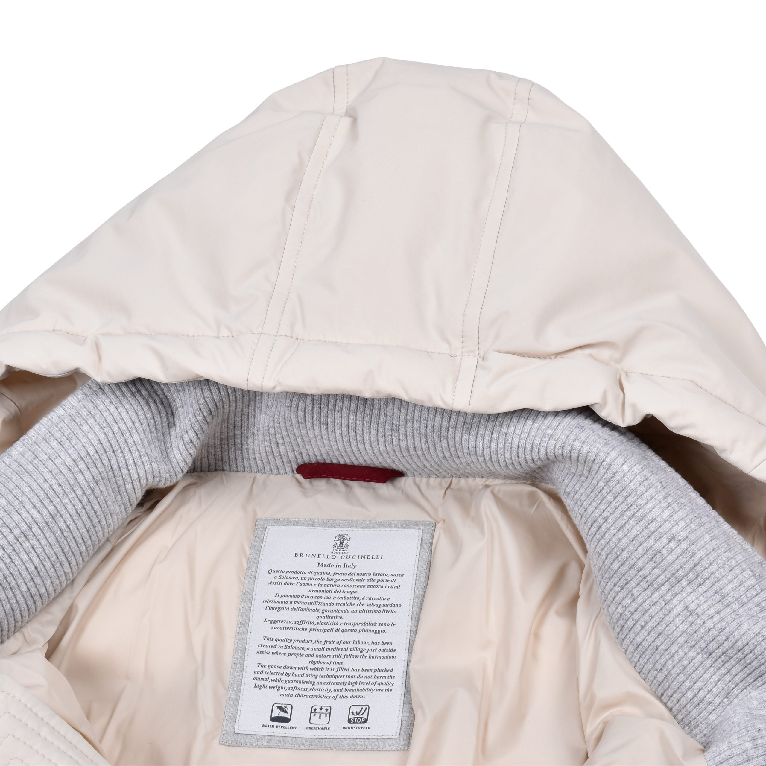 Brunello Cucinelli White Polyamide Full-Length Jacket - Image 7
