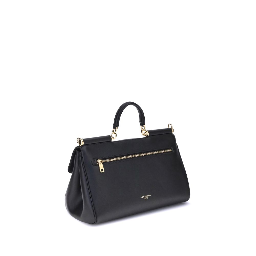 Dolce & Gabbana Black Calf Leather Bos Taurus Shoulder Bag - Image 3