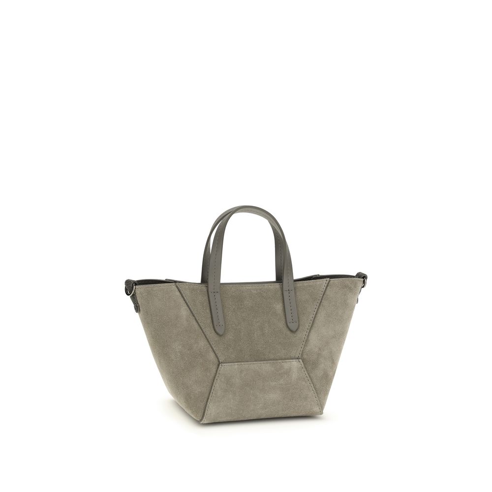 Brunello Cucinelli Brown Calf Leather Bos Taurus Shoulder Bag - Image 2
