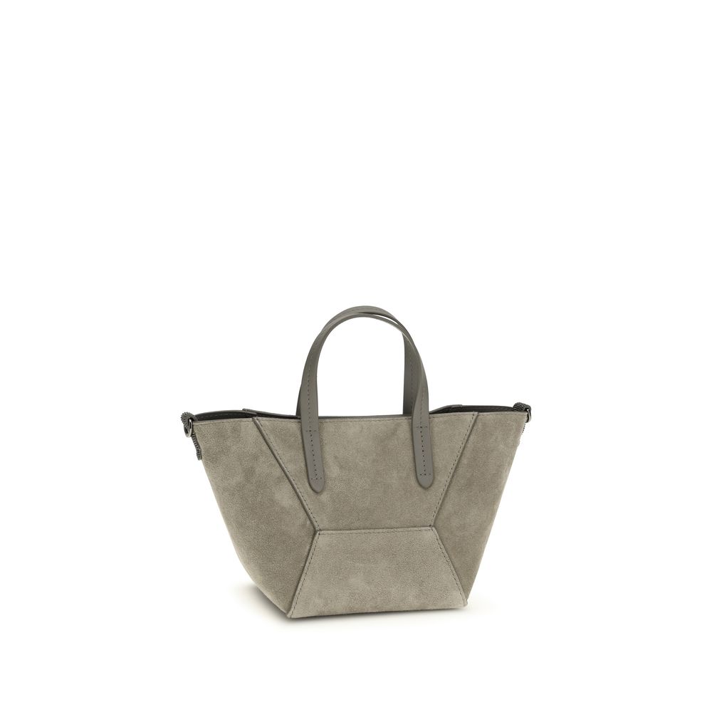 Brunello Cucinelli Brown Calf Leather Bos Taurus Shoulder Bag - Image 3