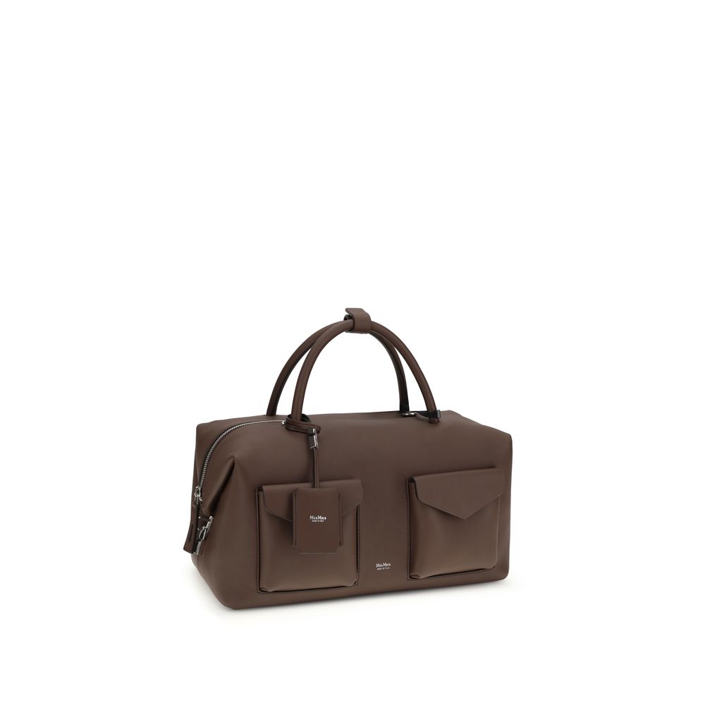 Max Mara Brown Calf Leather Bos Taurus Handbag - Image 2