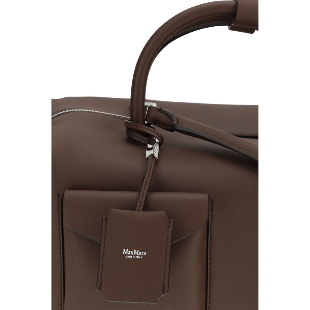 Max Mara Brown Calf Leather Bos Taurus Handbag - Image 4