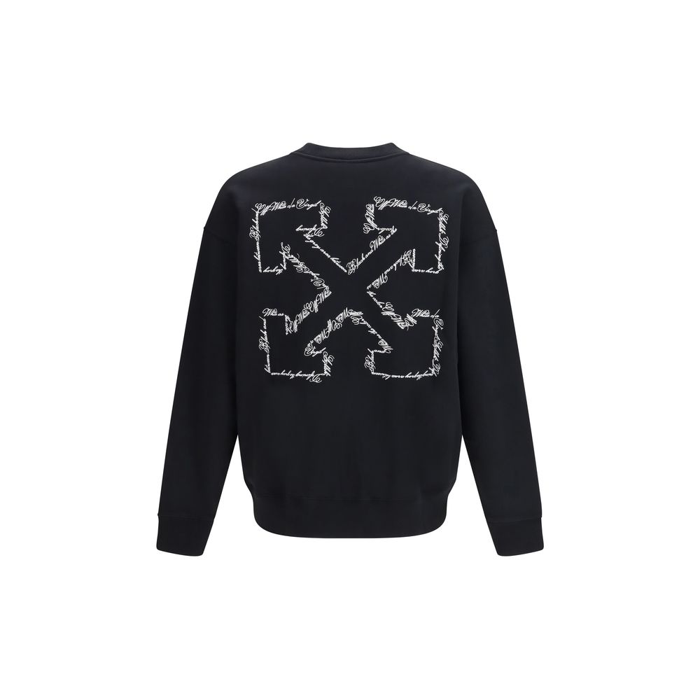 Off-White Black Cotton Sweatshirt - Image 2