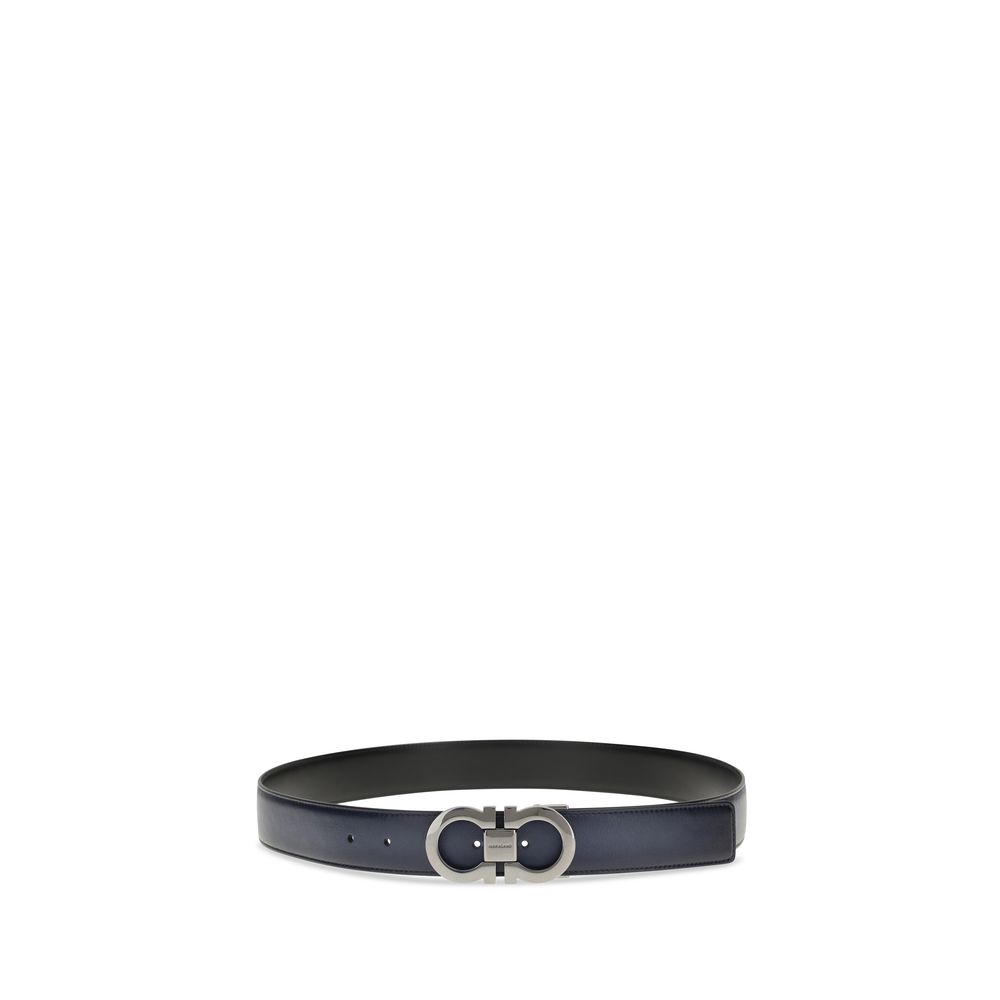 Ferragamo Black Calf Leather Bos Taurus Regular Belt - Image 2
