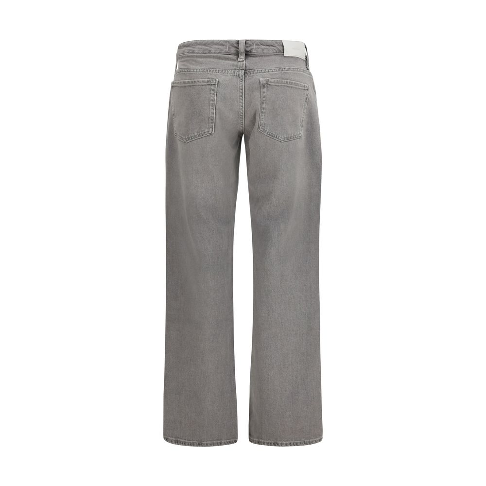 7FOR Gray Cotton Straight-Leg Jeans - Image 2