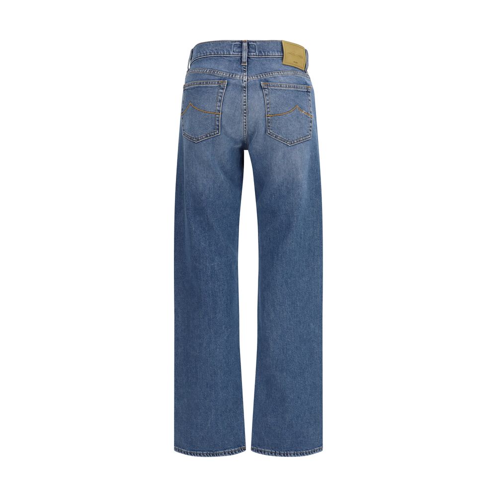 Jacob Cohen Blue Cotton Straight-Leg Jeans - Image 2