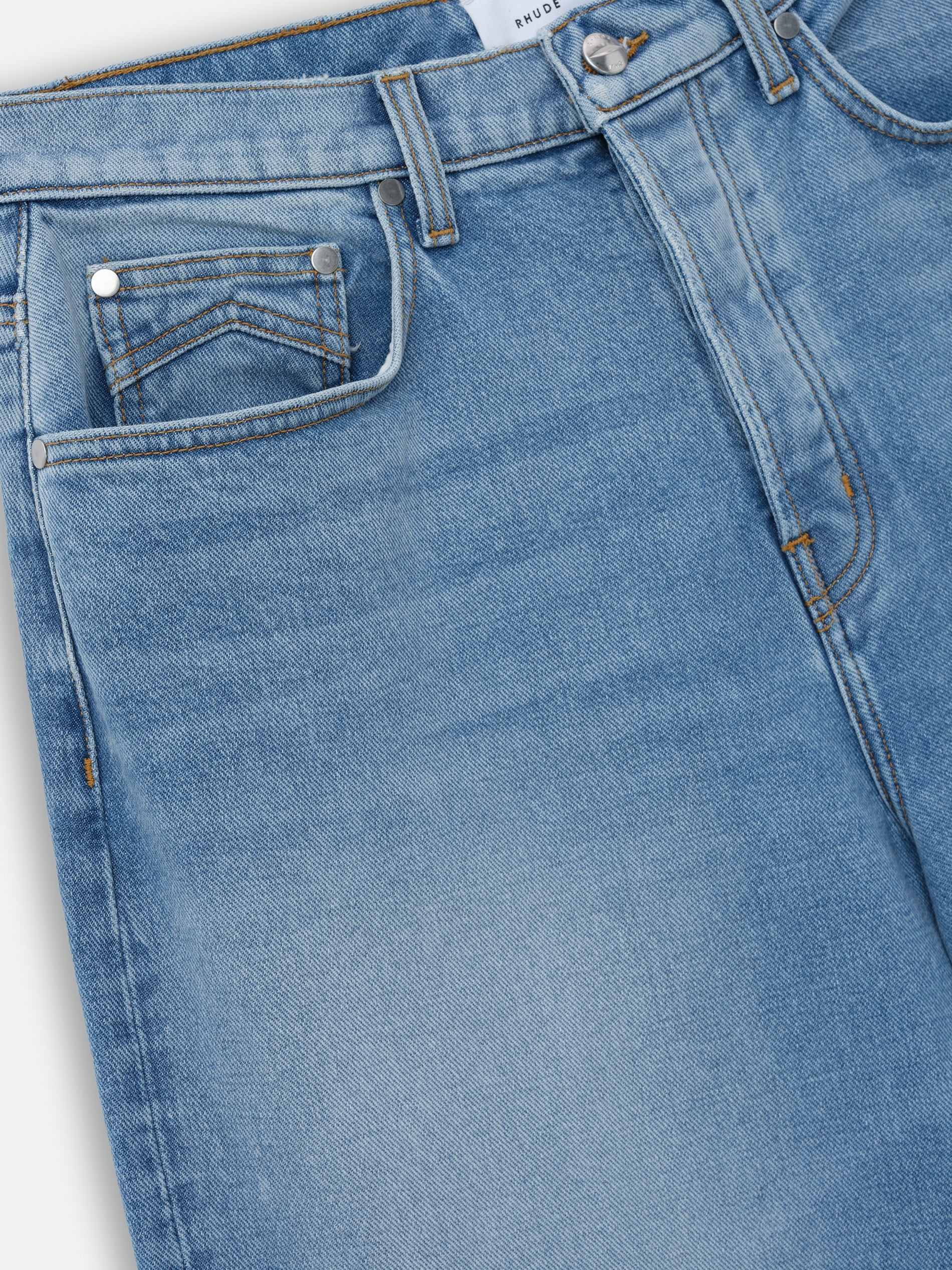 Rhude Blue Cotton Jeans Denim - Image 3