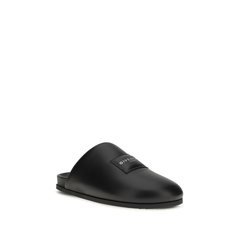 Givenchy Black Calf Leather Bos Taurus Mules - Image 2