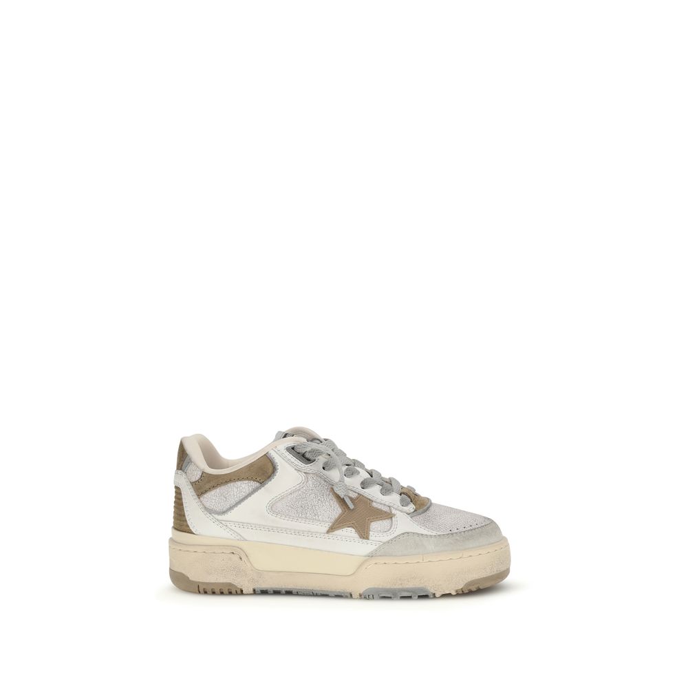 Golden Goose White Calf Leather Bos Taurus Chunky Sneakers