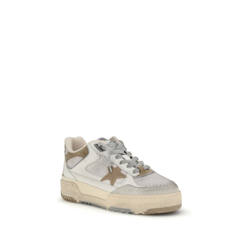 Golden Goose White Calf Leather Bos Taurus Chunky Sneakers - Image 2