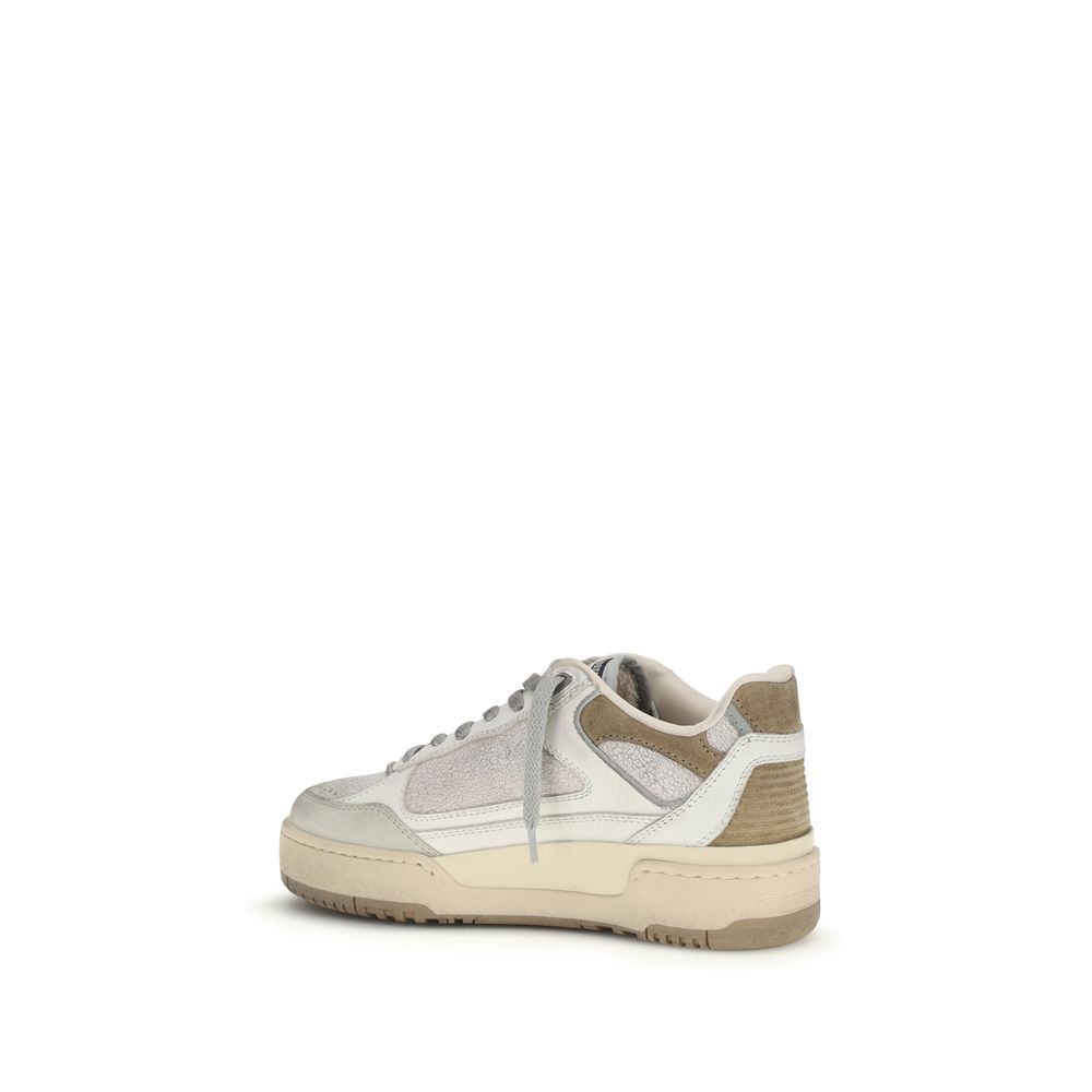Golden Goose White Calf Leather Bos Taurus Chunky Sneakers - Image 3