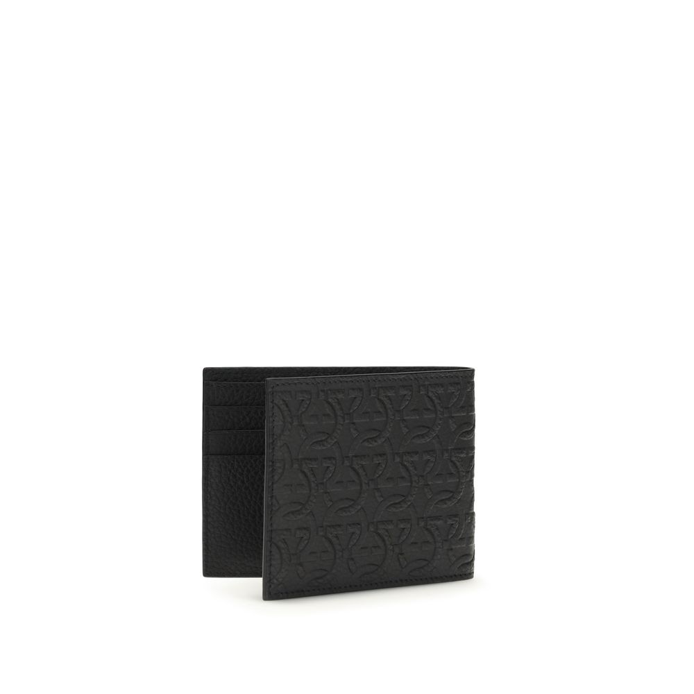 Ferragamo Black Calf Leather Bos Taurus Wallet - Image 2