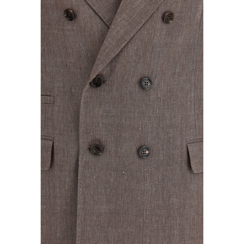 Brunello Cucinelli Brown Linen Blazer - Image 3