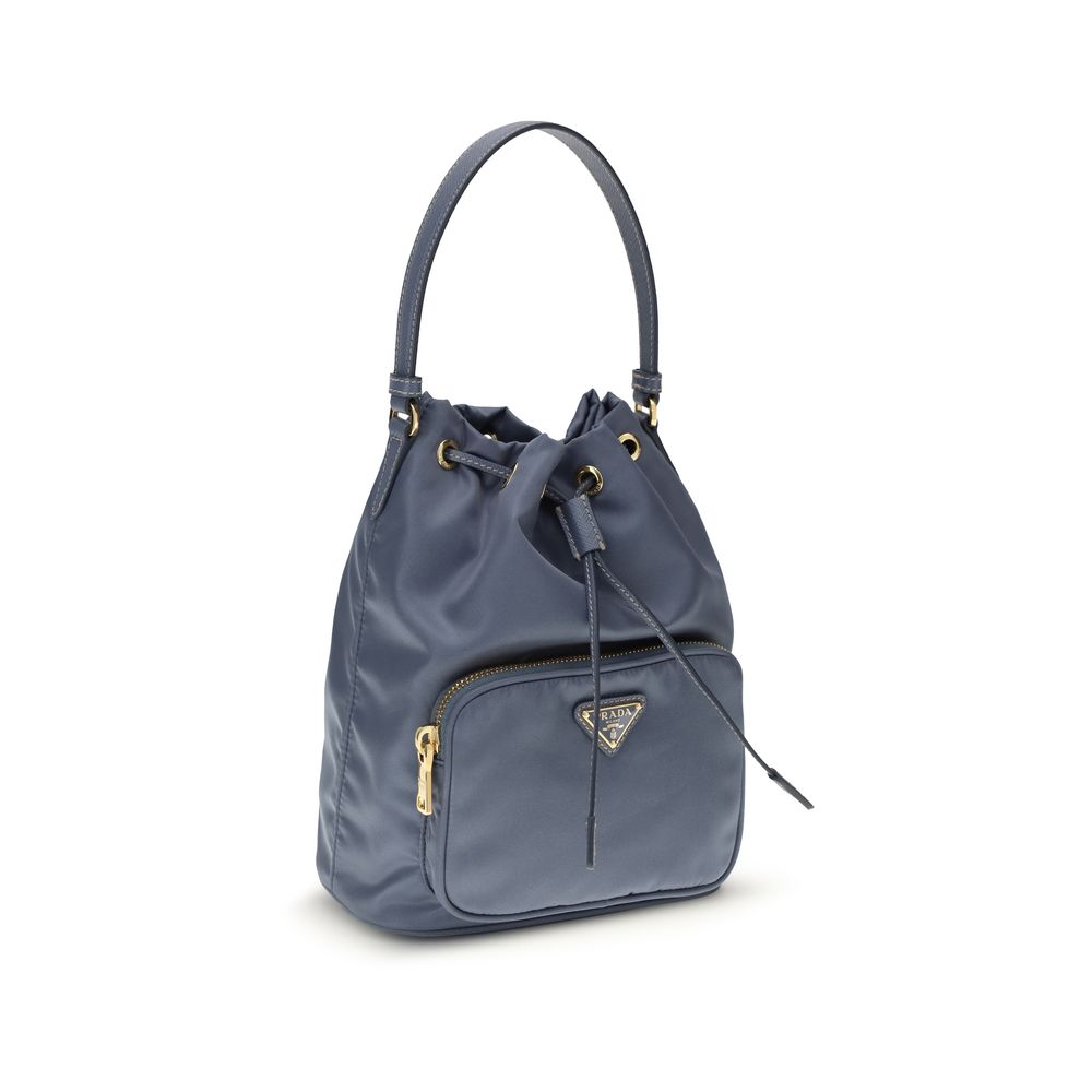 Prada Blue Polyamide Backet Bag - Image 2