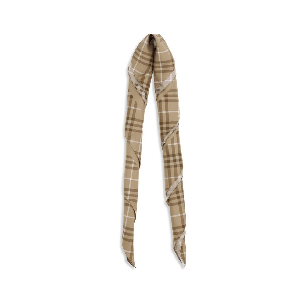 Burberry Beige Silk Scarf - Image 2