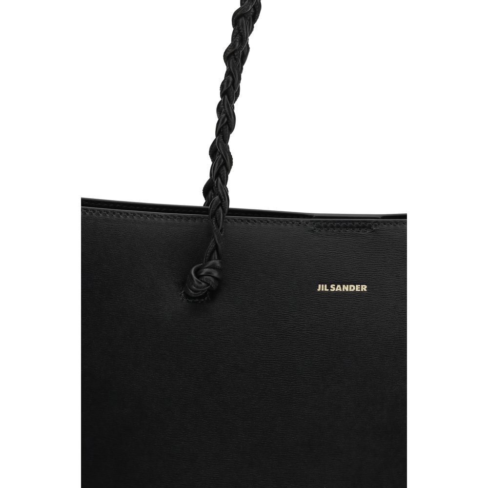 Jil Sander Black Calf Leather Bos Taurus Shoulder Bag - Image 4