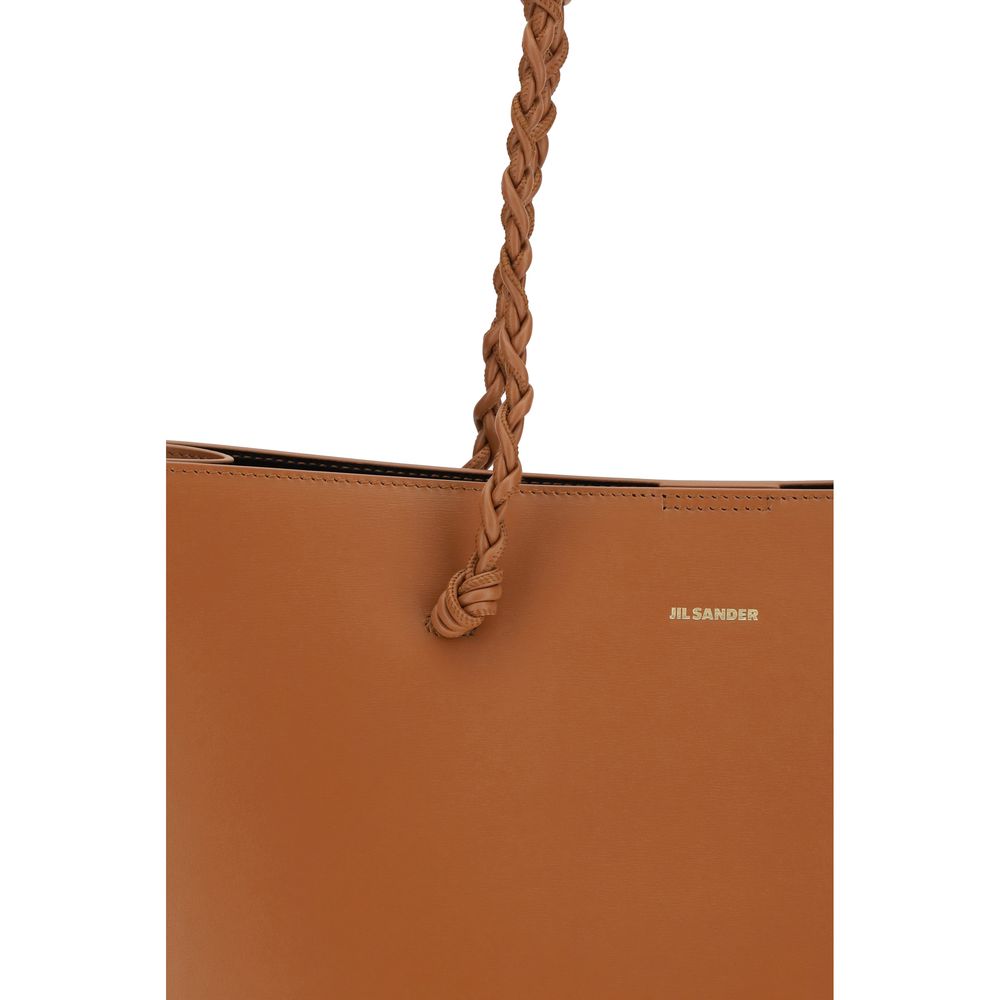 Jil Sander Brown Calf Leather Bos Taurus Shoulder Bag - Image 4