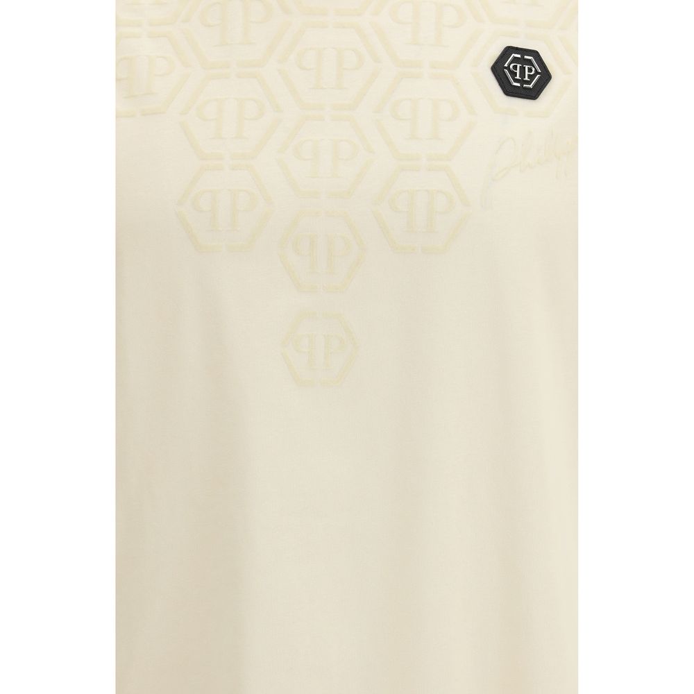 Philipp Plein Beige Cotton T-Shirt - Image 3