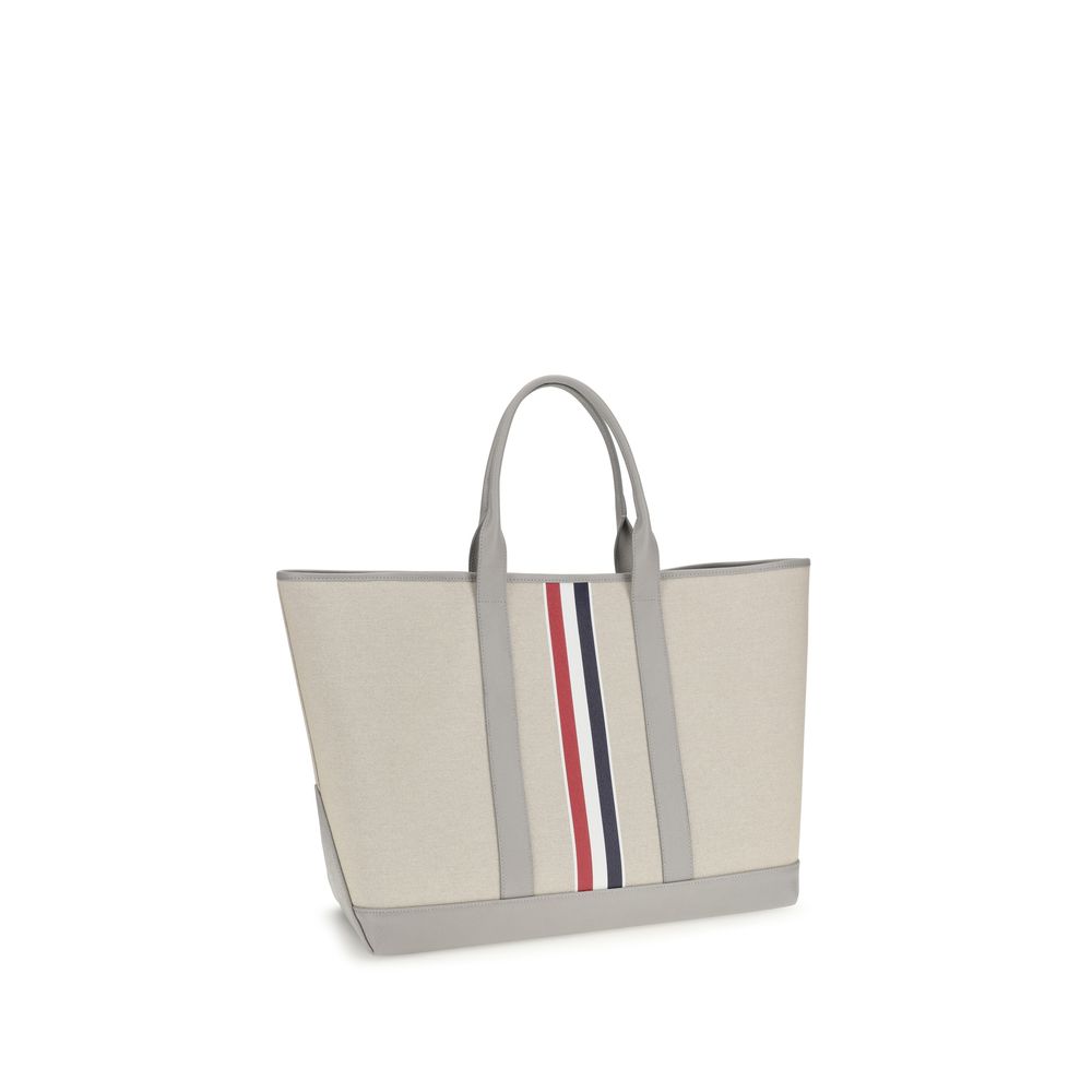 Thom Browne Gray Fabric Shoulder Bag - Image 3