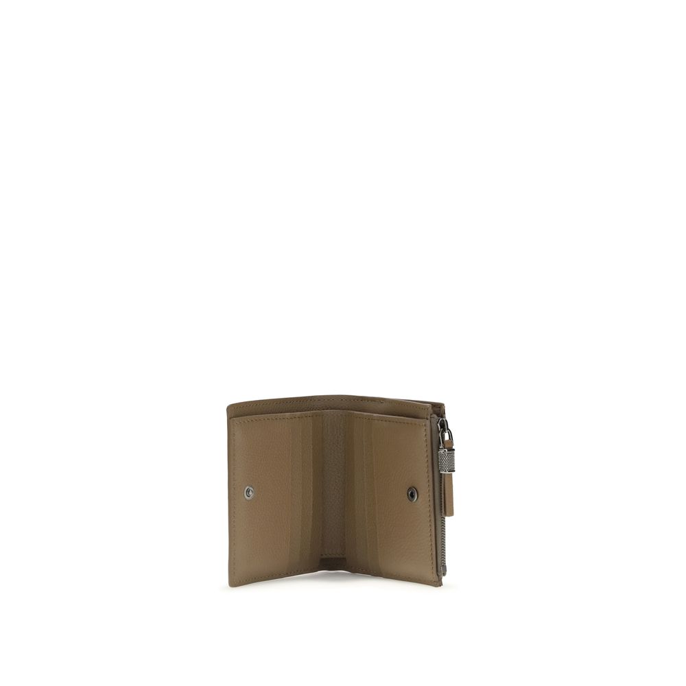 Brunello Cucinelli Beige Calf Leather Bos Taurus Wallet - Image 3
