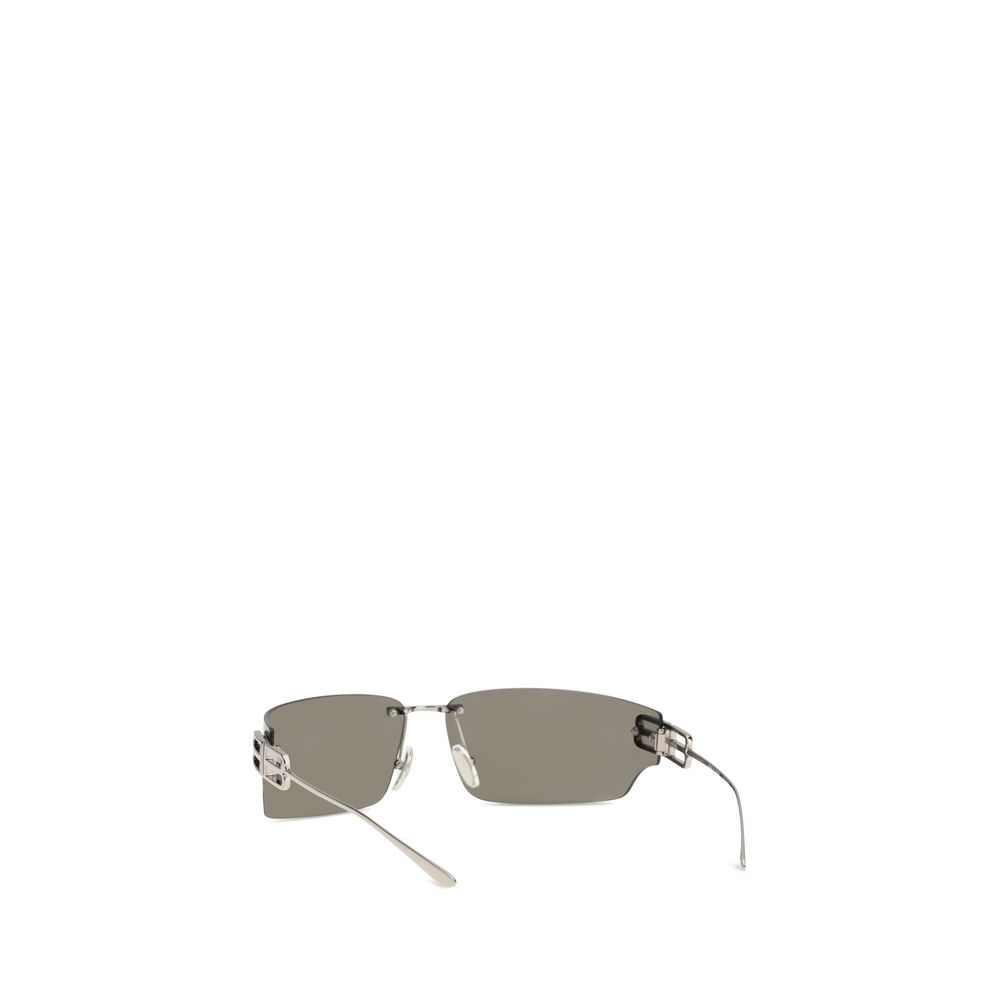 Balenciaga Silver Metal Sunglasses - Image 3