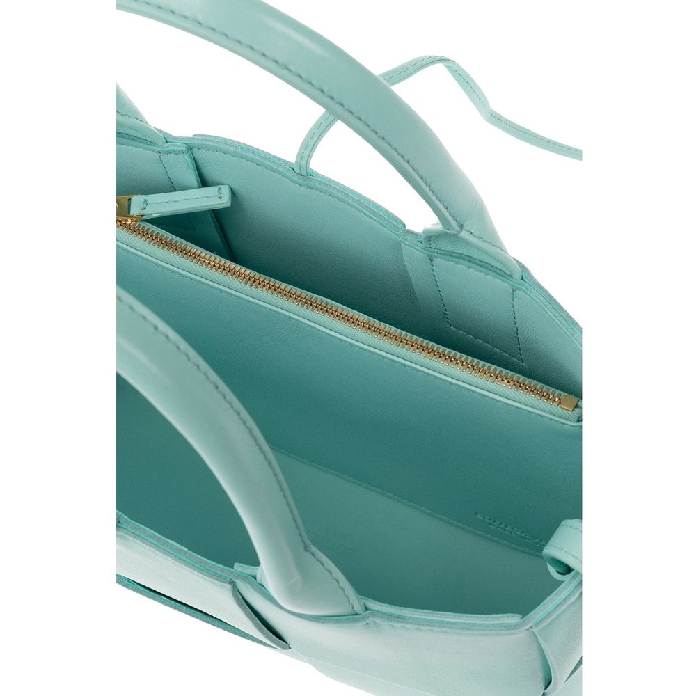 Bottega Veneta Blue Lamb Leather Tote Bag - Image 3